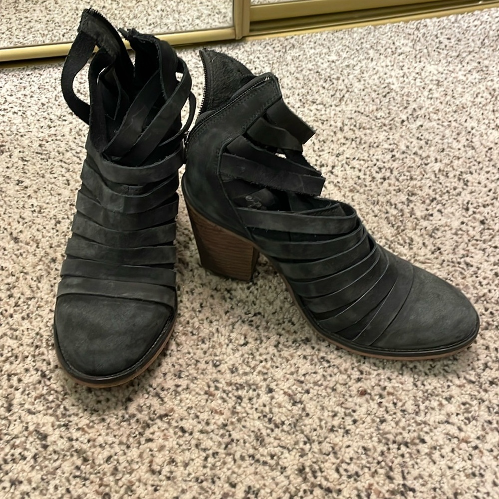 Free People black ankle boot.